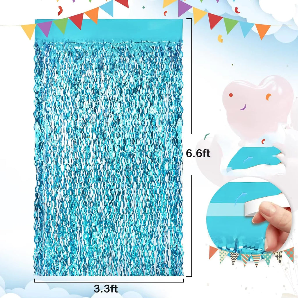 Wave Curved Rain Curtain Wall Decoration for Birthday & Wedding Parties