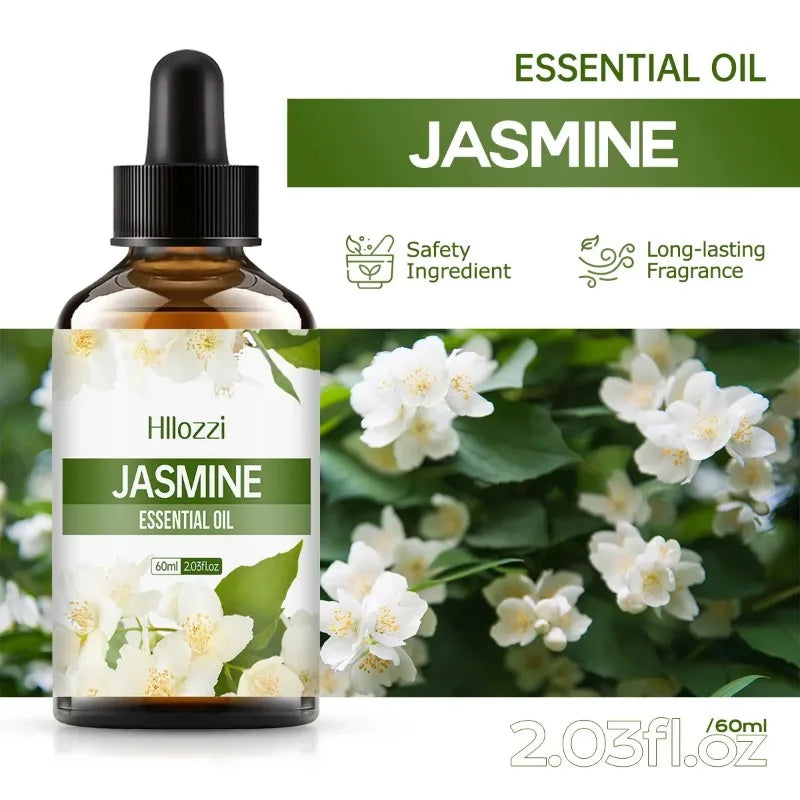 Jasmine Essential Oil for Skin Care and Massage - Aromatherapy Fragrance, Moisturizing Body Oil