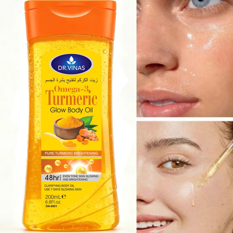 Turmeric Omega-3 Body Oil Set - Moisturizing & Hydrating Skin Care for All Seasons