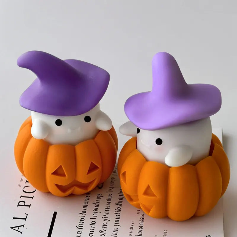 Halloween Pumpkin Ghost Silicone Mold for Candle, Resin & Plaster Crafts