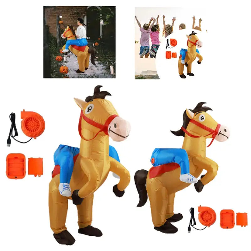 Inflatable Horse Costume for Adults and Kids - Hilarious Party Cosplay