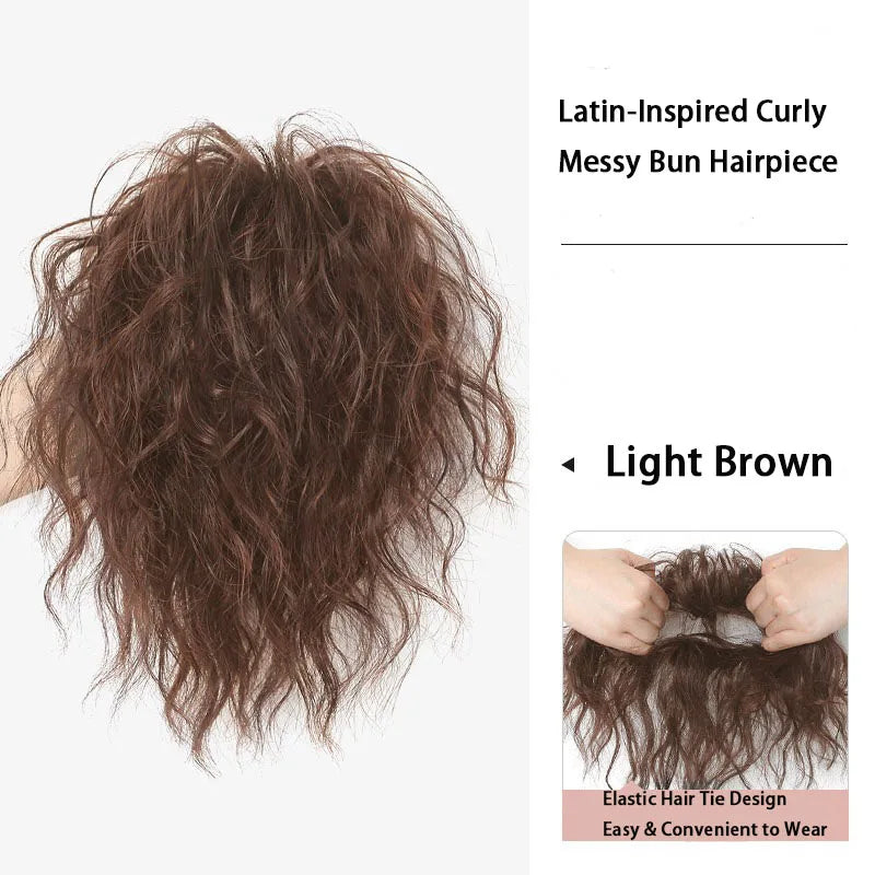 Voluminous Messy Bun Hair Extension Scrunchie for Daily Styling - Natural Look, Easy Wear