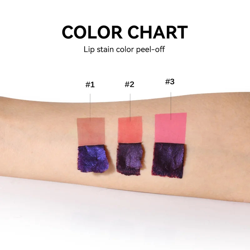 Peel Off Lip Stain Tattoo Tint - Long Lasting Waterproof Lip Color with Rich Pigment