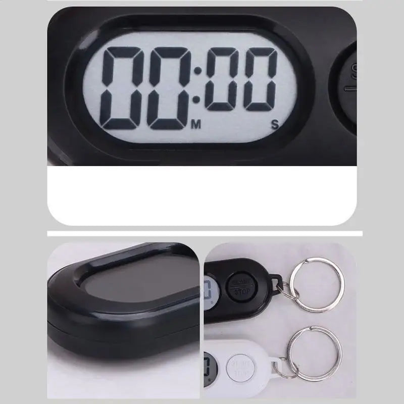 Digital Stopwatch Timer Keychain with LCD Screen Portable Countdown & Count-Up Timer