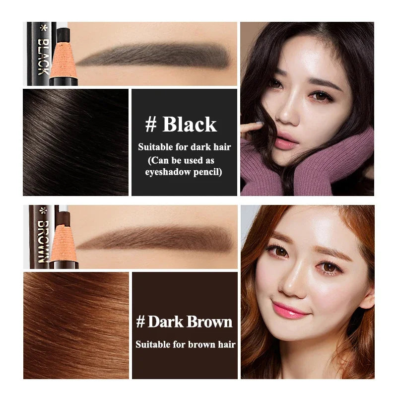 12PCS Eyebrow Pencil Shadow Set for Natural Makeup and Tattoo Enhancement