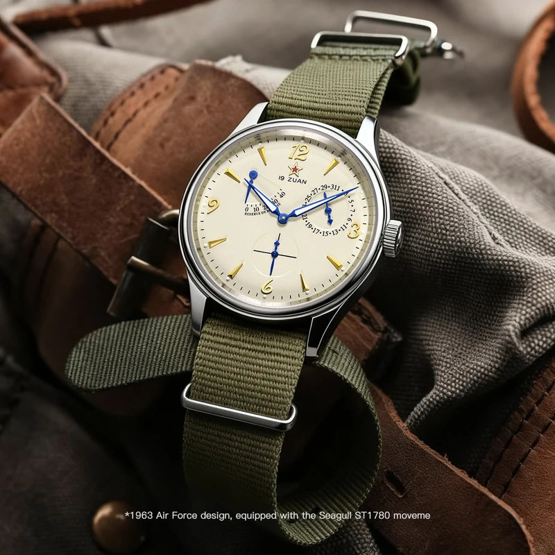 Men's Pilot Watch 40mm Automatic Mechanical Water Resistant 50m - Retro Style