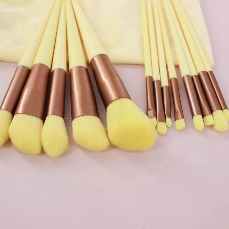 13-Piece Makeup Brush Set for Face and Eyes - Blending, Foundation, Powder, Blush Tools for Beginners