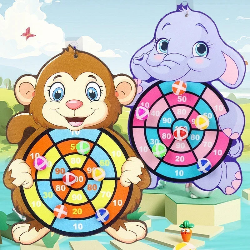 Kids Educational Dart Board with Sticky Balls Indoor Toy Montessori Game for Children