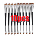 Double Head Eyeliner & Eyebrow Brush Set - Portable Makeup Tools