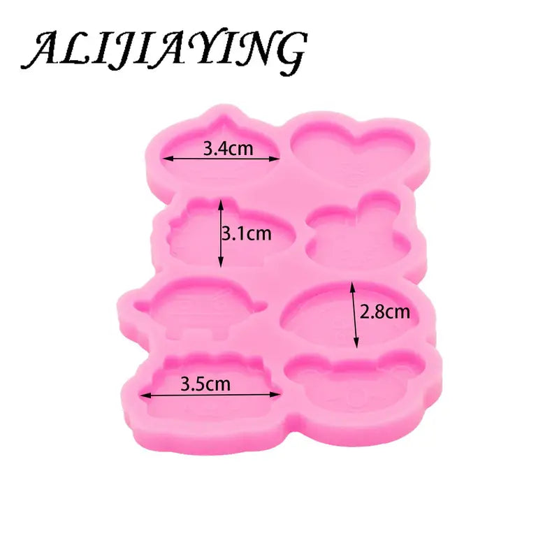 Shiny Cartoon Bear Head Silicone Mold for Resin, Cake, Chocolate Crafts - DY1116