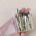 6-Piece Portable Makeup Brush Replacement Head Set with Nose Shadow Brush - Travel-Friendly