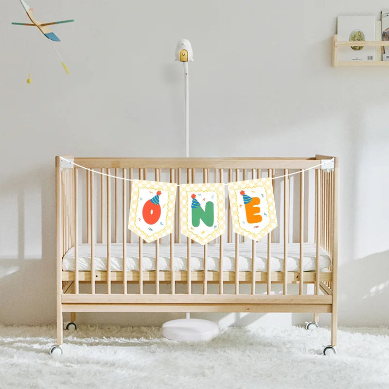 First Birthday Party Decorations Ribbon Garland Banner Bohemian Style Kids Baby Shower