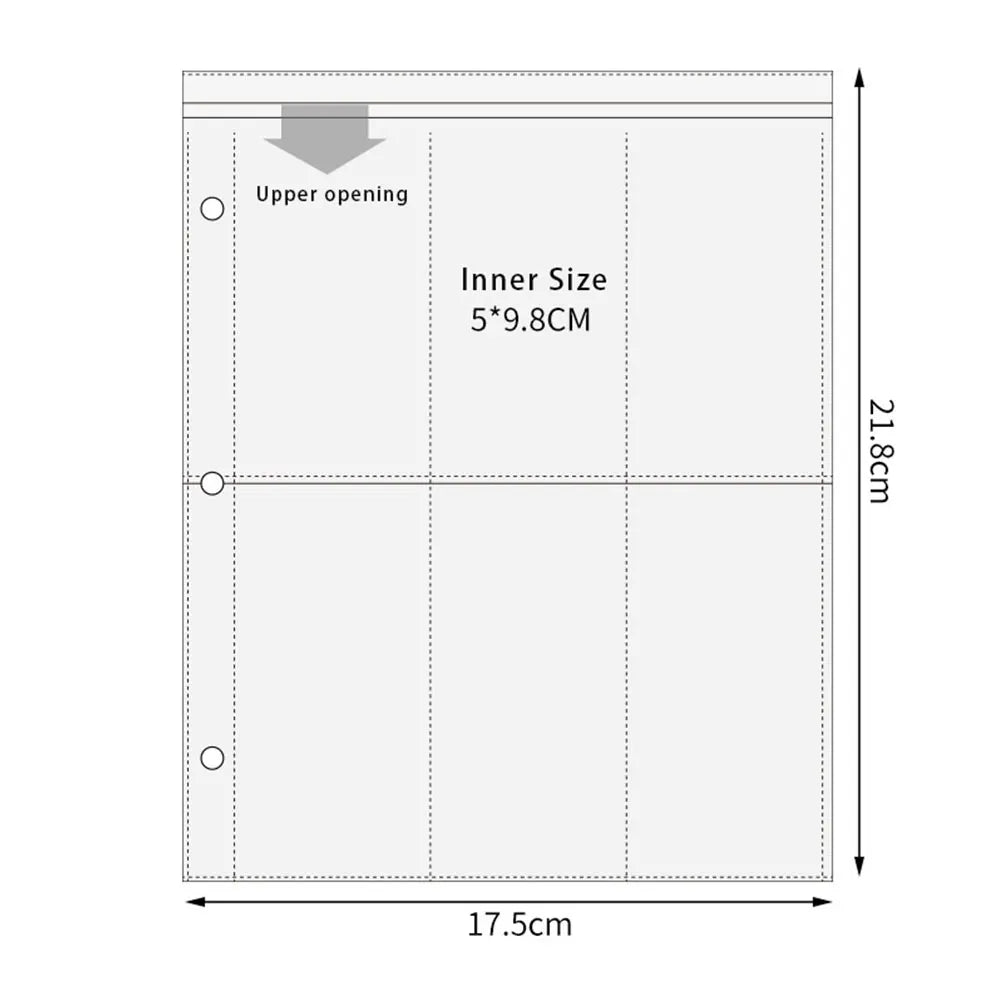 A5 Photo Album Binder with Transparent Sleeves for DIY Scrapbooking and Card Storage