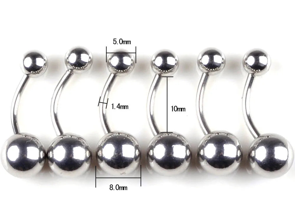 10 Pcs Belly Button Rings Surgical Steel Navel Jewelry Rhinestone Set