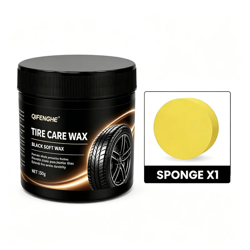 150g Tire Care Wax Tire Protector for Faded Dull Gray Tires Deep Black Finish
