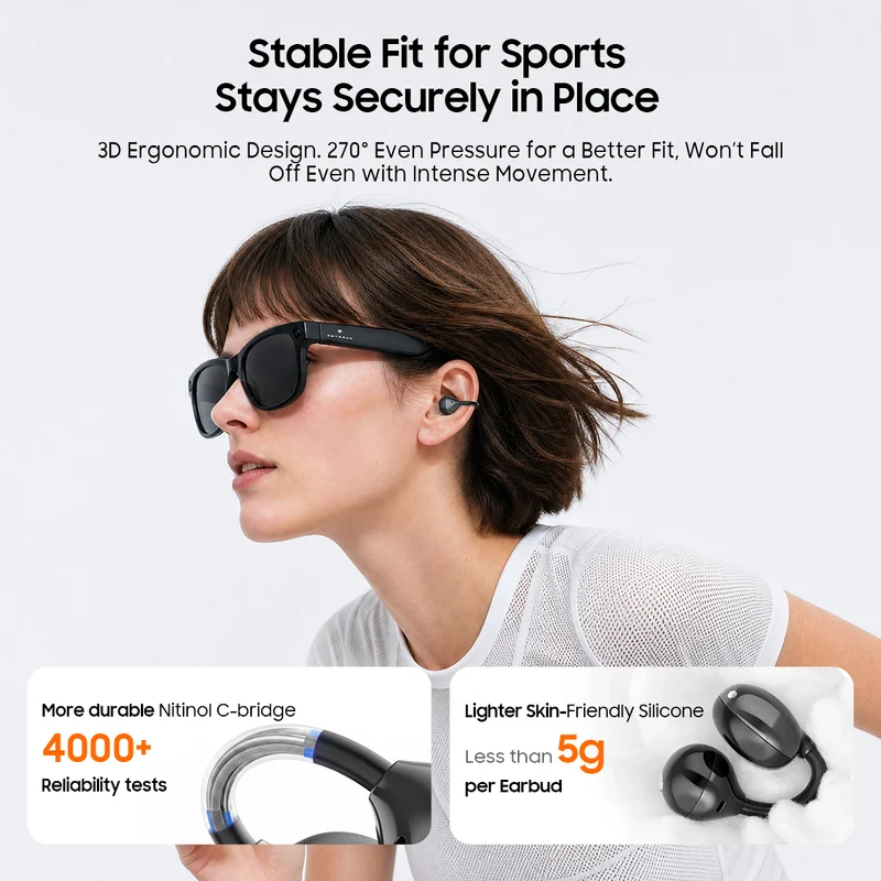Open Ear Clip-On Sports Earbuds Wireless Bluetooth 6.0 Waterproof Headphones