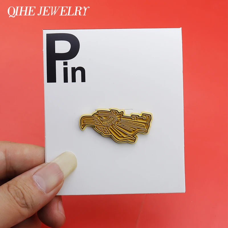 Vintage Aztec Eagle Golf Hat Clip Pin - Retro Party Jewelry Gift
