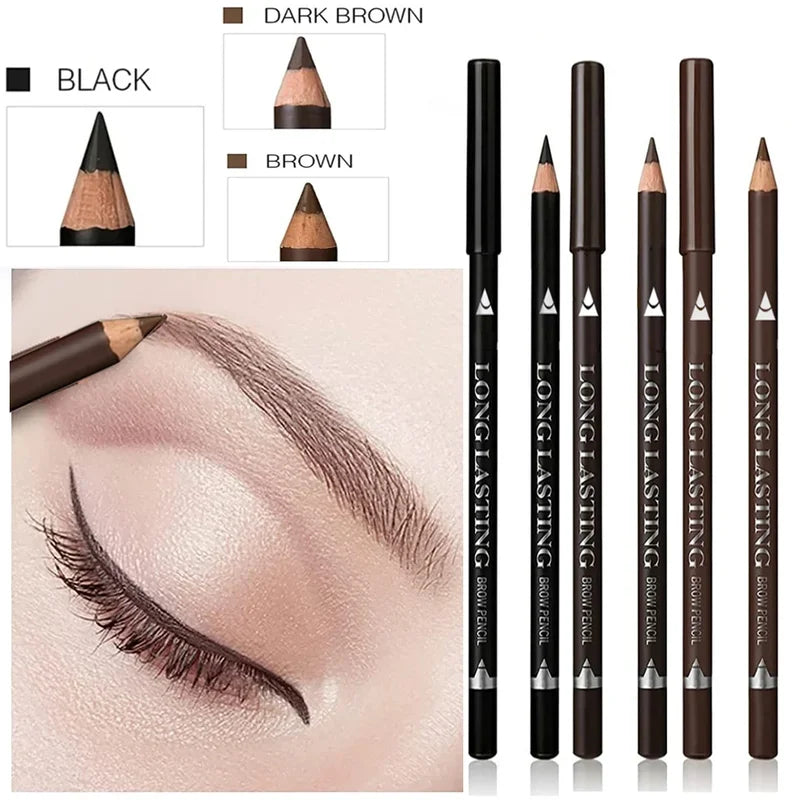 Waterproof Eyebrow Pencil Set for Natural Look - 6 or 12 Pcs