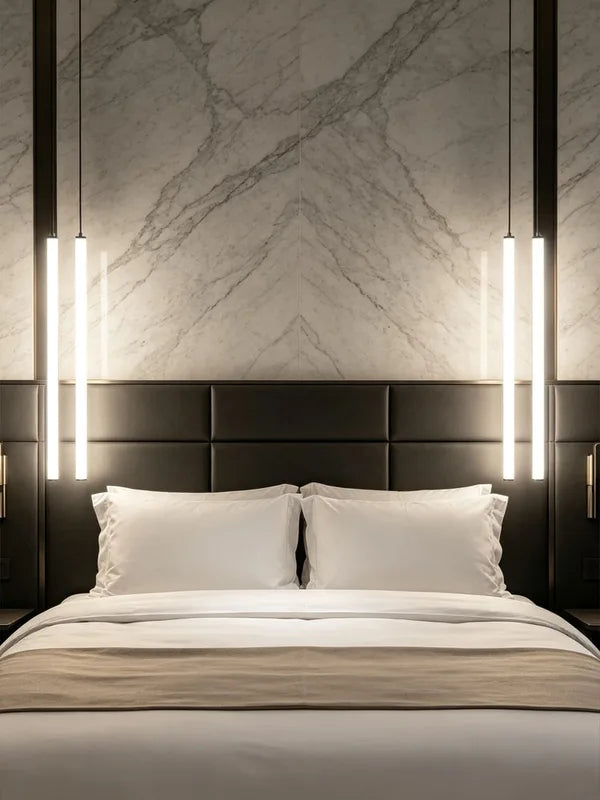 Modern Minimalist LED Pendant Light for Living Room & Bedroom - Chrome Finish