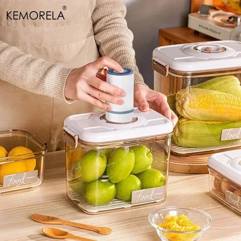 Large Capacity Food Vacuum Storage Container with Pump - Sealed Kitchen Fresh-Keeping Box