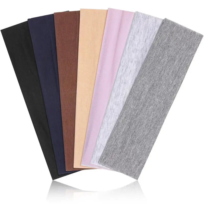 Set of 7 Elastic Hair Bands for Women and Men - Sweat-Absorbing Sports Hair Accessories