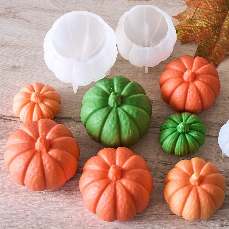 Pumpkin Silicone Candle Mold for Halloween DIY 3D Scented Candle Making