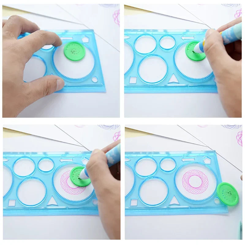 Kids Drawing Stencil Set Art & Craft Templates for Kids, Variety of Flowers, Educational Painting Tools