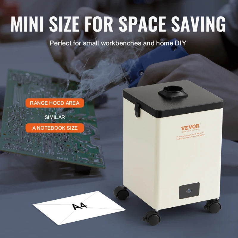 Solder Fume Extractor 100W/150W Smoke Purifier with 3-Layer Filtration
