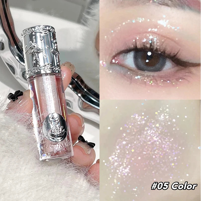 Waterproof Glitter Liquid Eye Shadow - Shimmer Highlighter for Eye Makeup