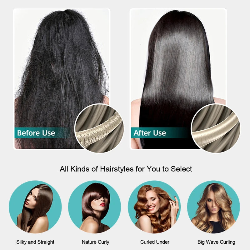 Plasma Hair Straightener 500°F Ceramic Flat Iron with Ionic Technology