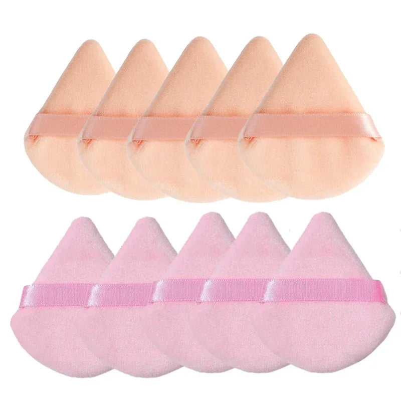 Makeup Sponges Triangle Velvet Powder Puff Set for Face Eyes Contouring - Reusable Cosmetic Applicators
