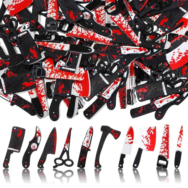 20 Fake Knife Charms for Jewelry Making Halloween Horror Pendants DIY Accessories