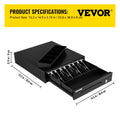 16-Inch Cash Register Drawer with Removable Coin Compartments for POS System - Multiple Colors