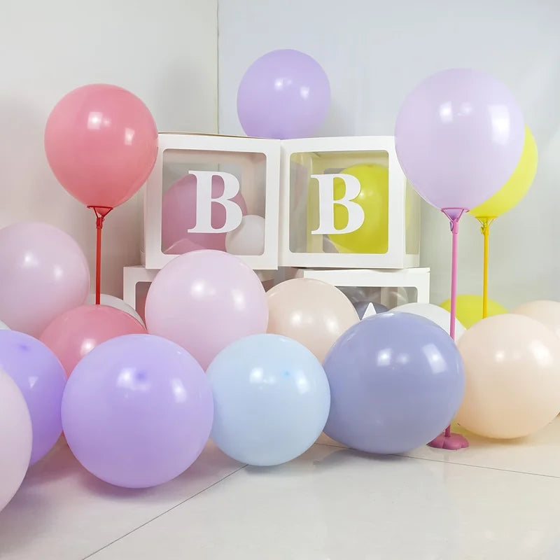 Pastel Rainbow Latex Balloons for Baby Shower Gender Reveal Engagement Bachelorette Easter Bridal Party - 5 or 10 Inch, Safe Chemical-Free