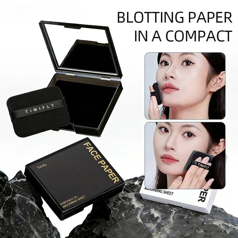 100 Sheets Oil Blotting Paper for Face Oil Control Refillable Facial Tissues
