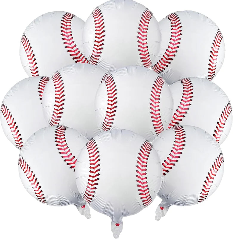 10 Pcs 18-Inch Sports Balls Party Supplies for Kids' Birthdays - Baseball, Golf, Rugby, Volleyball