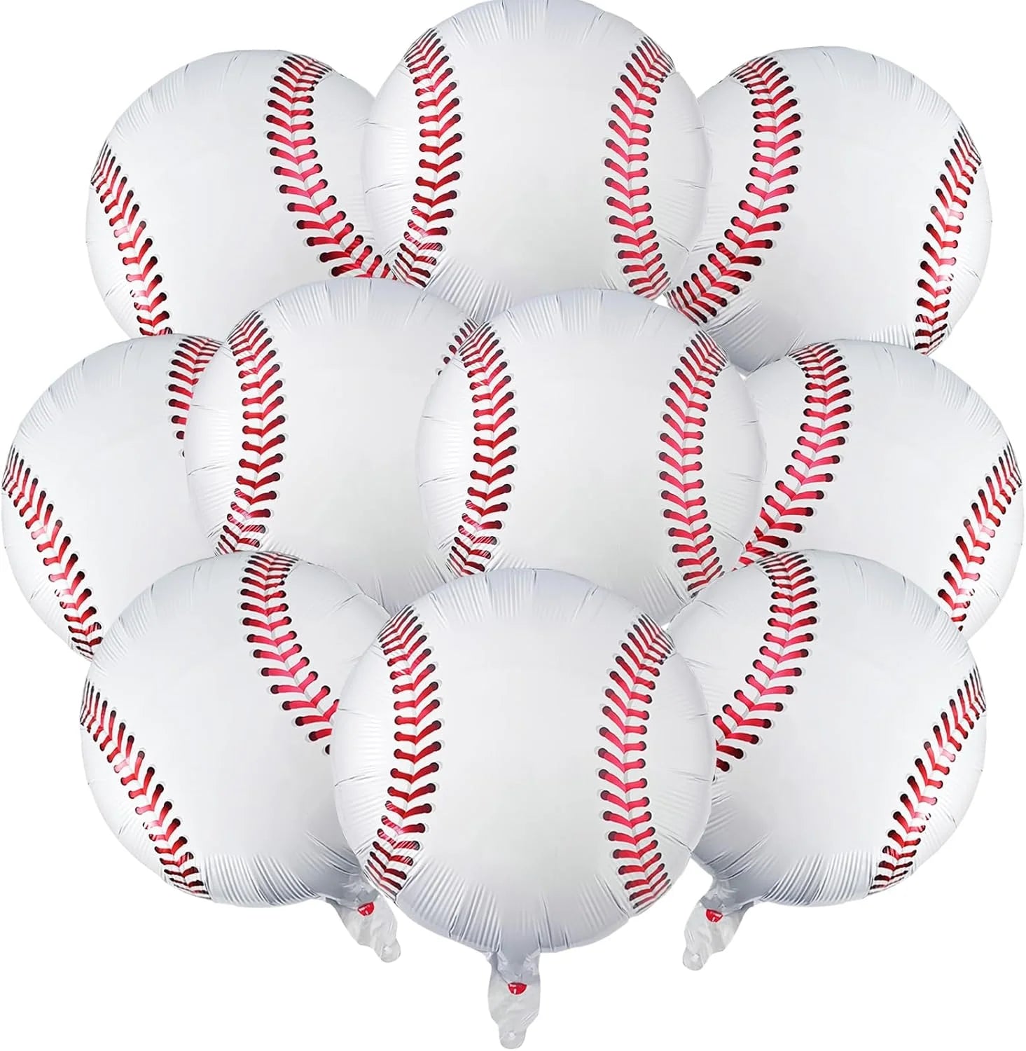 10 Pcs 18-Inch Sports Balls Party Supplies for Kids' Birthdays - Baseball, Golf, Rugby, Volleyball