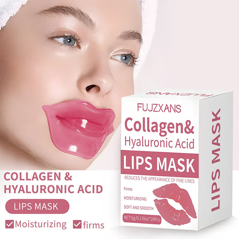 Pink Lip Mask Sheets for Skincare, Moisturizes & Reduces Dark Spots - 20 Pack