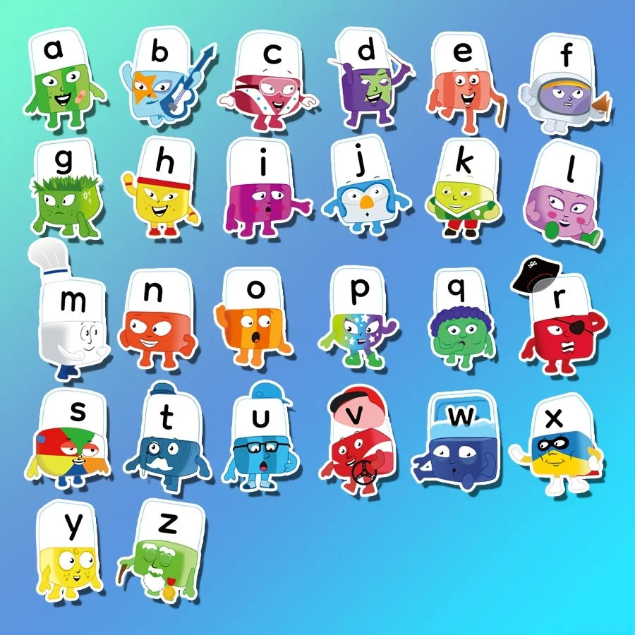 26Pcs Alphabet Popsicle Shaping Magnetic Ornaments for Refrigerator & Home Decor