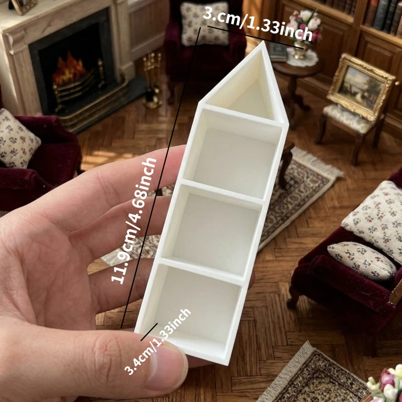 Miniature Bookshelf Model House Decor Set for Scene Decoration - 2 Pieces