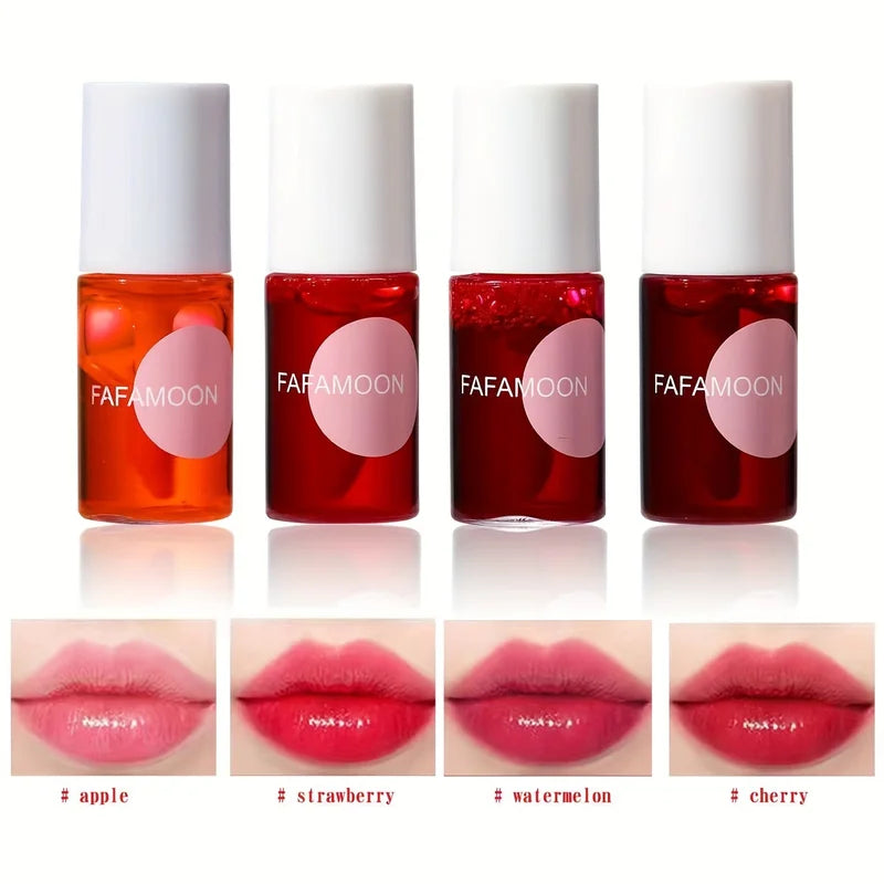 Fruity Lip Tint Water Gloss - Moisturizing Waterproof Liquid Lipstick