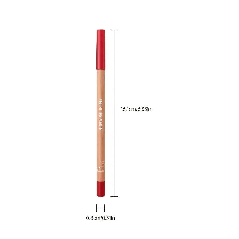 Waterproof Matte Lip Liner Pencil - Long Lasting High Pigment Lip Makeup for Women