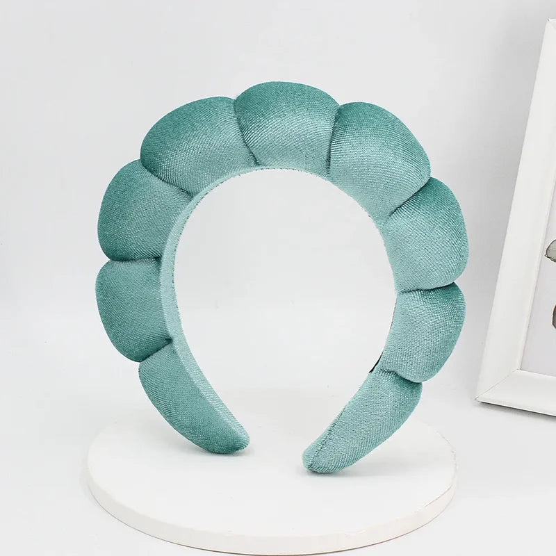 Velvet Spa Headband for Face Washing & Makeup Removal, Wide Padded Hair Accessory