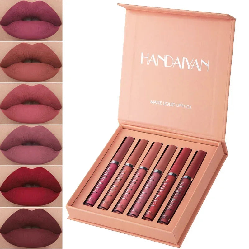 Waterproof Matte Lipstick Set - Long Lasting Velvet Lip Gloss with Moisturizing Formula