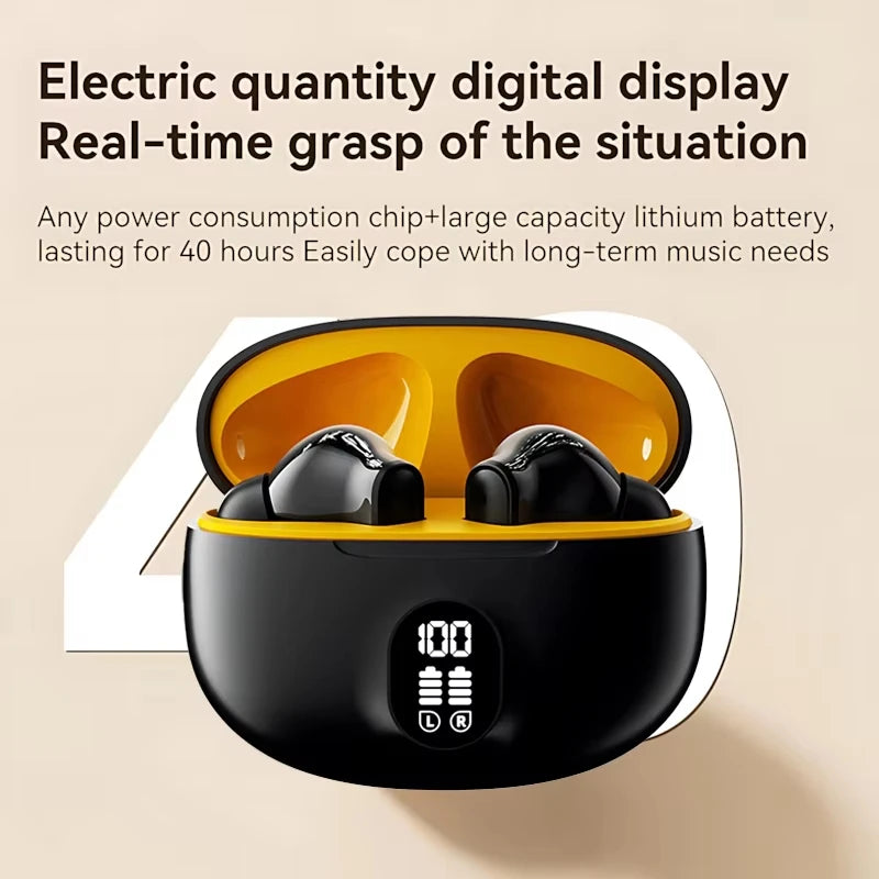Wireless Bluetooth Headphones with HD Mic Noise Isolation Long Battery Life for Calls & Music