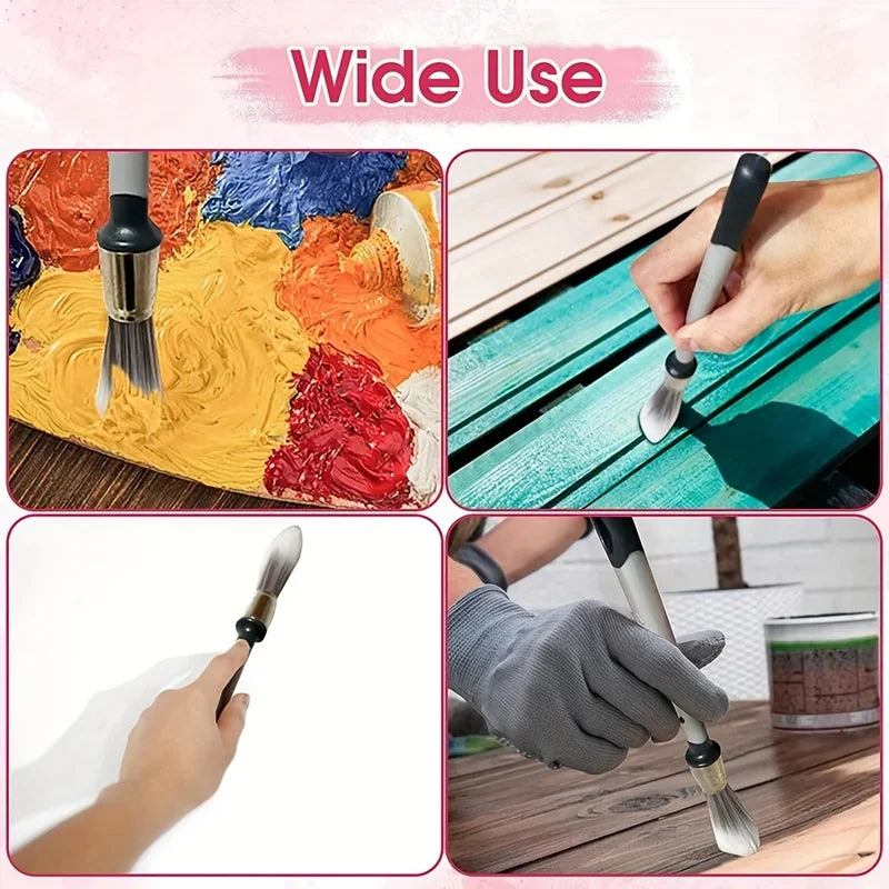 Small Paint Brush Set for Walls and Edges - Durable & Easy to Use