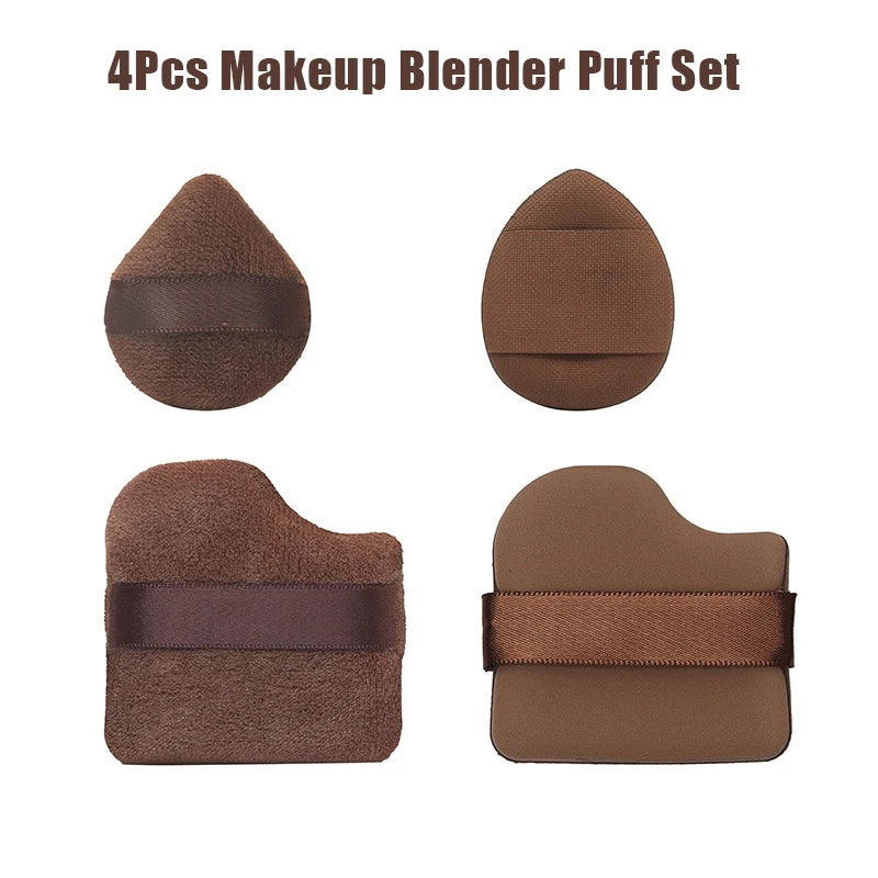 Makeup Blender Puffs Set 4/6pcs Velvet Sponge for Foundation & Powder