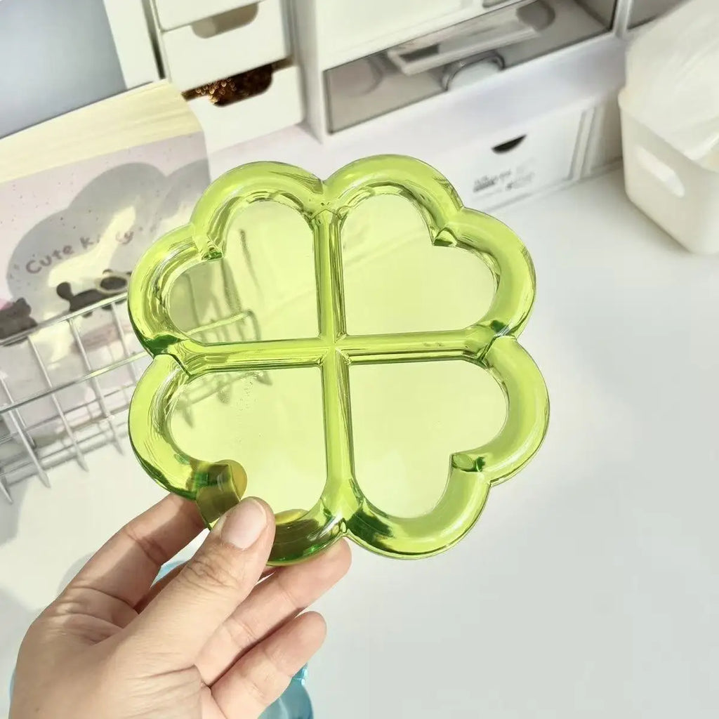 Cute Japanese Storage Box with Four-Leaf Clover Design - Lucky Ins Decor