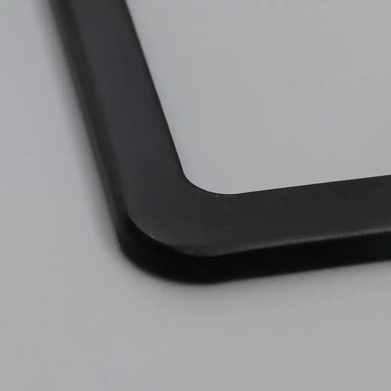 US Standard License Plate Frame Stainless Steel Slim Edges Square Holes Includes Screws & Wrench