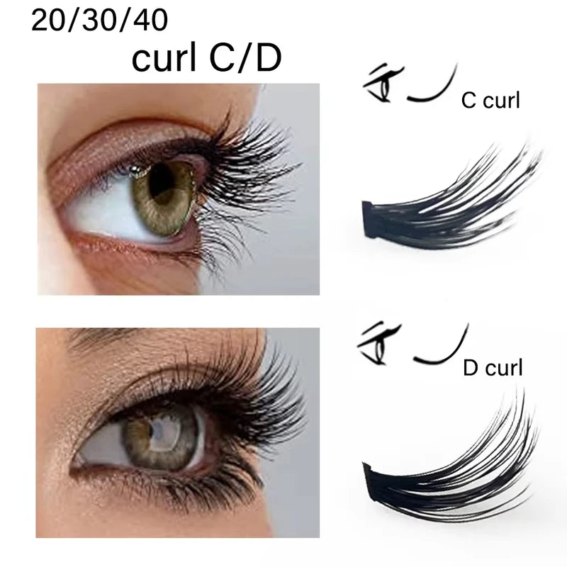 Natural Mink Eyelash Extensions 3D Cluster False Lashes Box 20D/30D/40D
